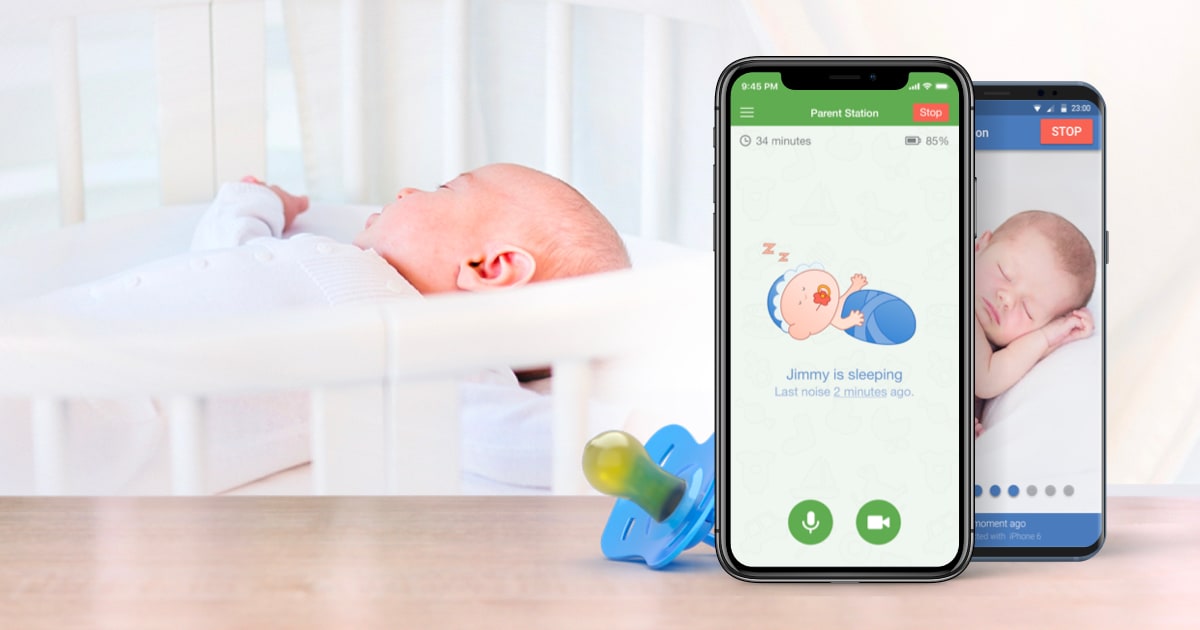 use 2 iphones as baby monitor
